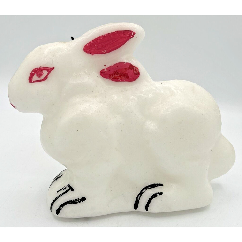 Vintage Large Easter Bunny Decorative Candle 8" x 7" SKU